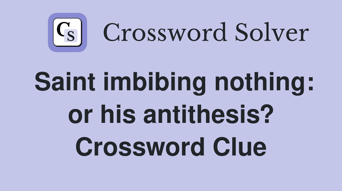 infrared antithesis crossword clue